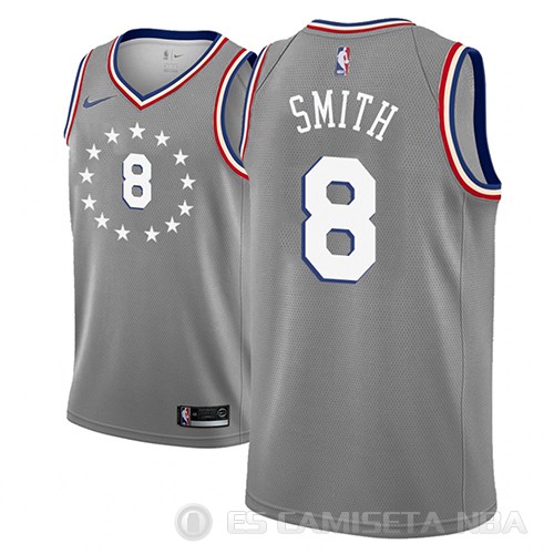 Camiseta Zhaire Smith #8 Philadelphia 76ers Ciudad 2018-19 Gris - Haga un click en la imagen para cerrar